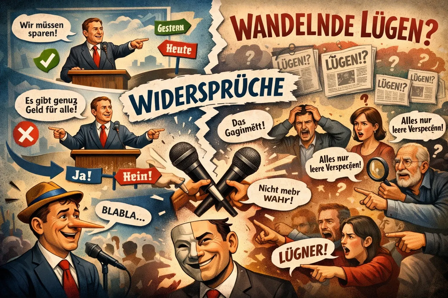 Widersprüche der Politiker